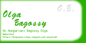 olga bagossy business card